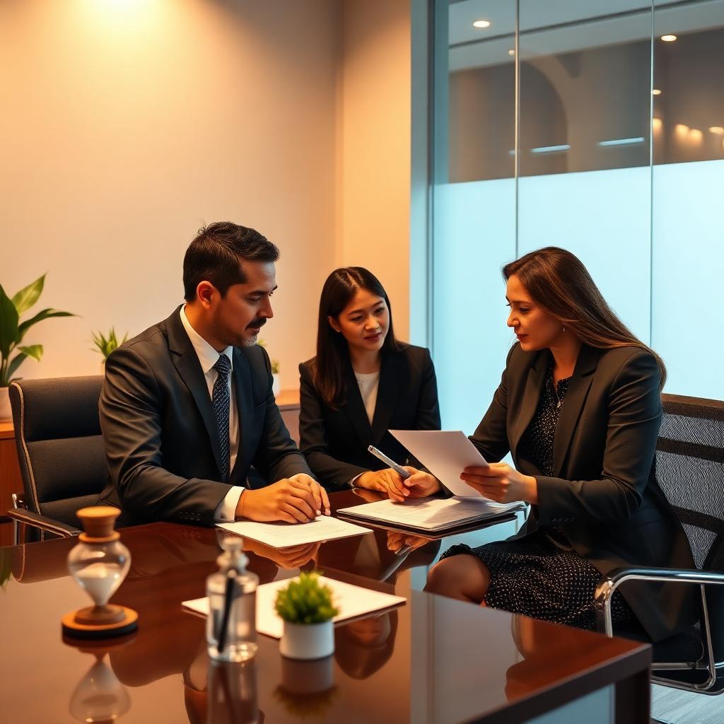 Couple meeting a Thai lawyer for prenup coordination